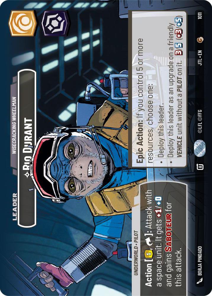 Star Wars: Unlimited: Rio Durant - Wisecrack Wheelman (Showcase) card image