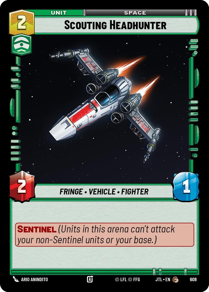 Star Wars: Unlimited: Scouting Headhunter (Foil) card image