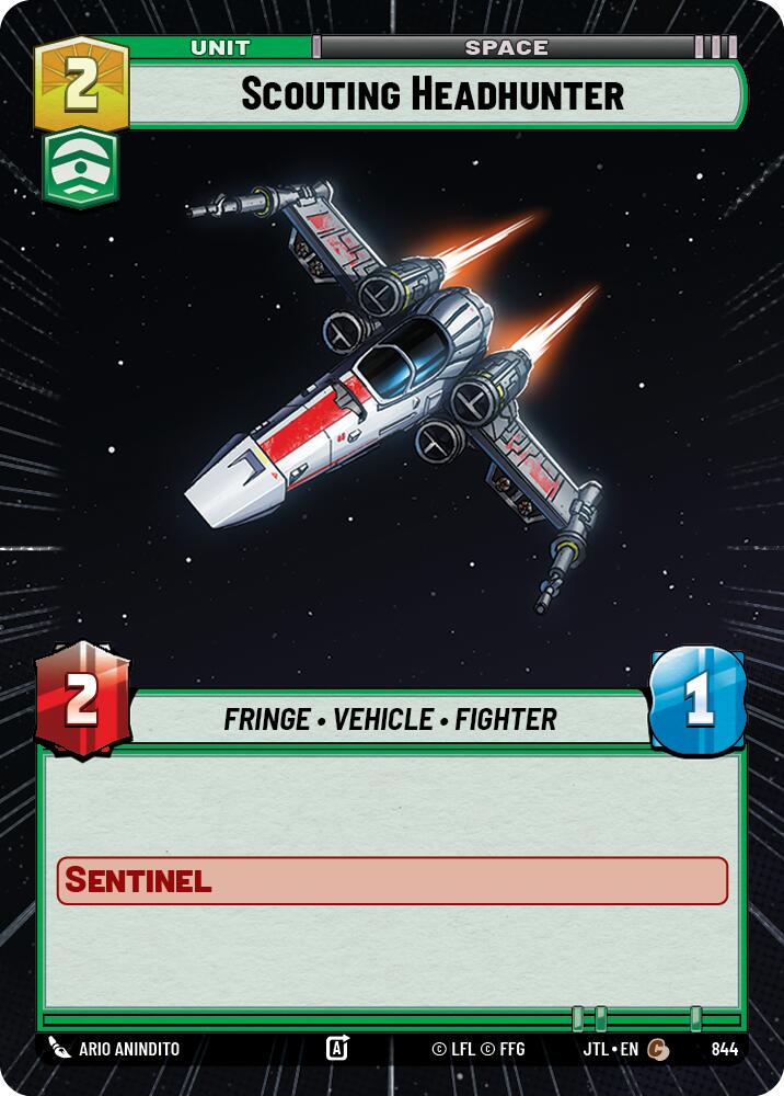 Star Wars: Unlimited: Scouting Headhunter (Hyperspace Foil) card image