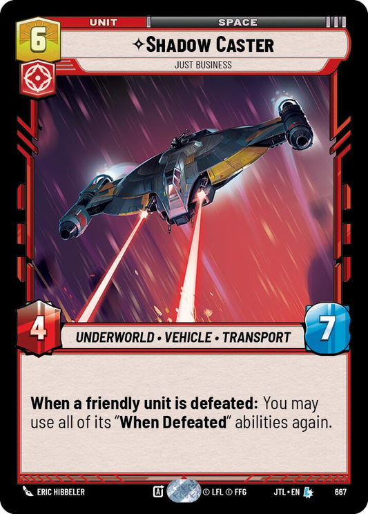 Star Wars: Unlimited: Shadow Caster - Just Business (Foil) card image