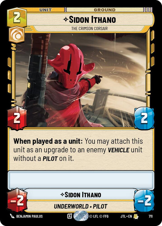 Star Wars: Unlimited: Sidon Ithano - The Crimson Corsair (Foil) card image