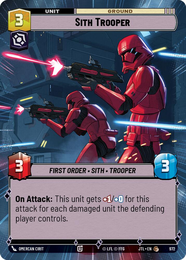 Star Wars: Unlimited: Sith Trooper (Hyperspace Foil) card image