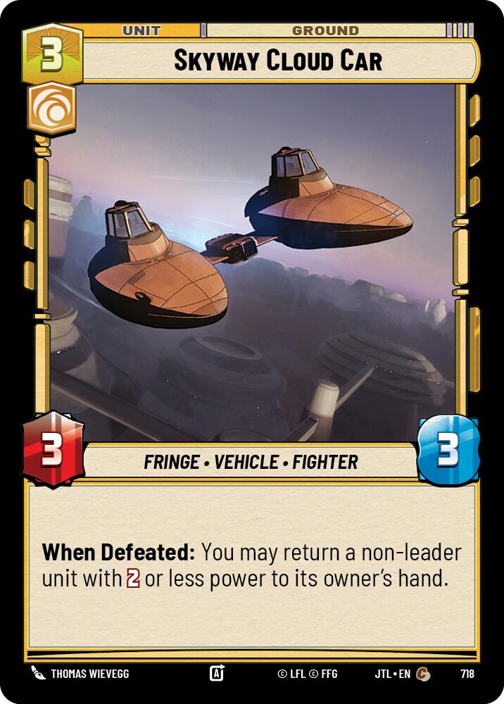 Star Wars: Unlimited: Skyway Cloud Car (Foil) card image