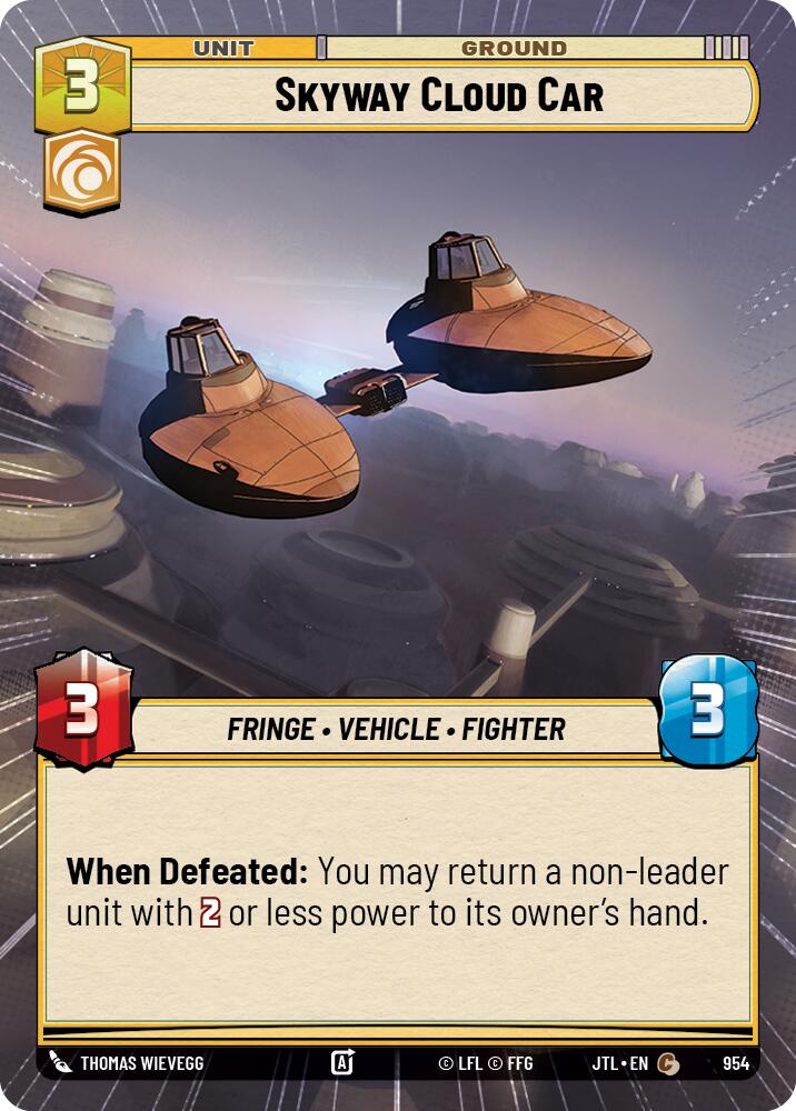 Star Wars: Unlimited: Skyway Cloud Car (Hyperspace Foil) card image