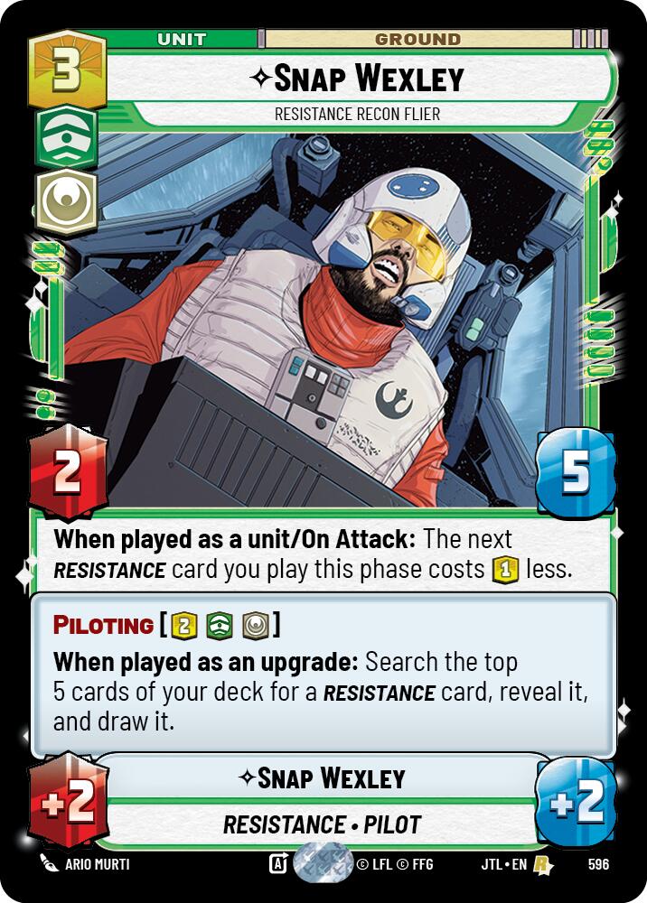 Star Wars: Unlimited: Snap Wexley - Resistance Recon Flier (Foil) card image