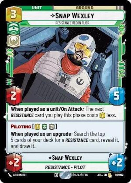 Star Wars: Unlimited: Snap Wexley - Resistance Recon Flier card image