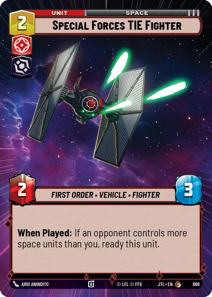 Star Wars: Unlimited: Special Forces TIE Fighter (Hyperspace Foil) card image