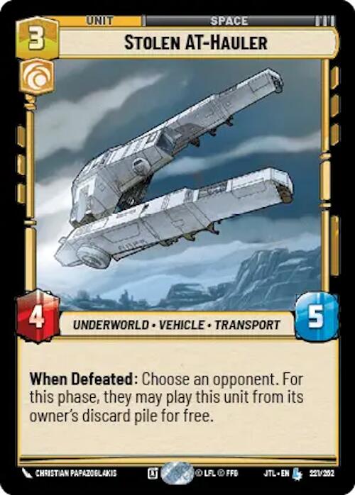 Star Wars: Unlimited: Stolen AT-Hauler card image