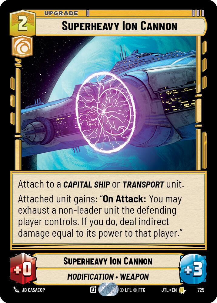 Star Wars: Unlimited: Superheavy Ion Cannon (Foil) card image