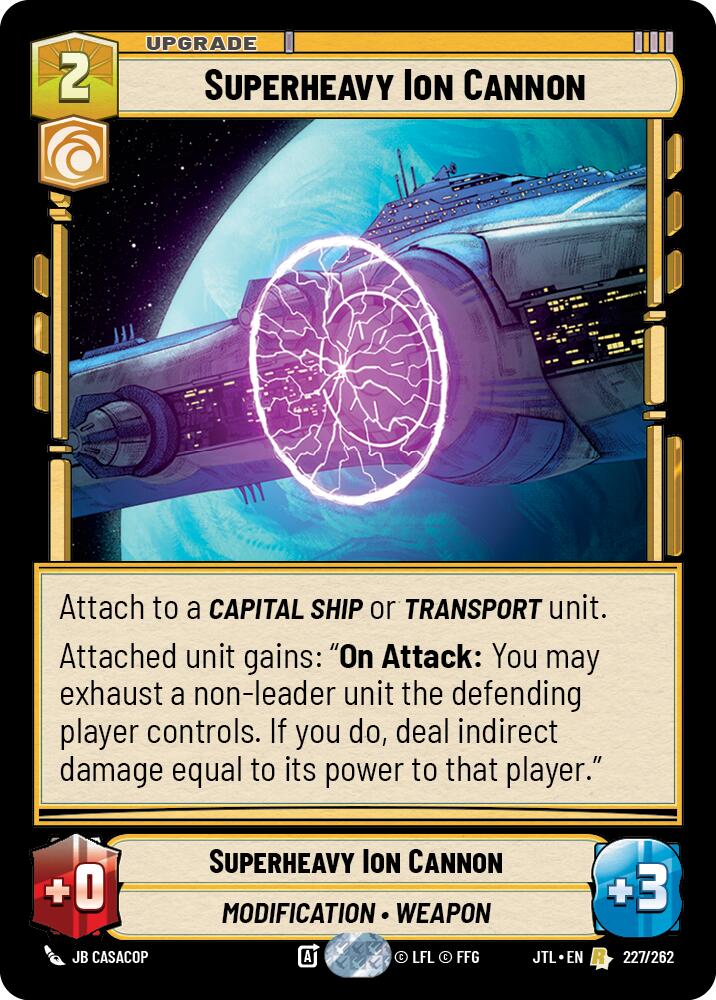 Star Wars: Unlimited: Superheavy Ion Cannon card image