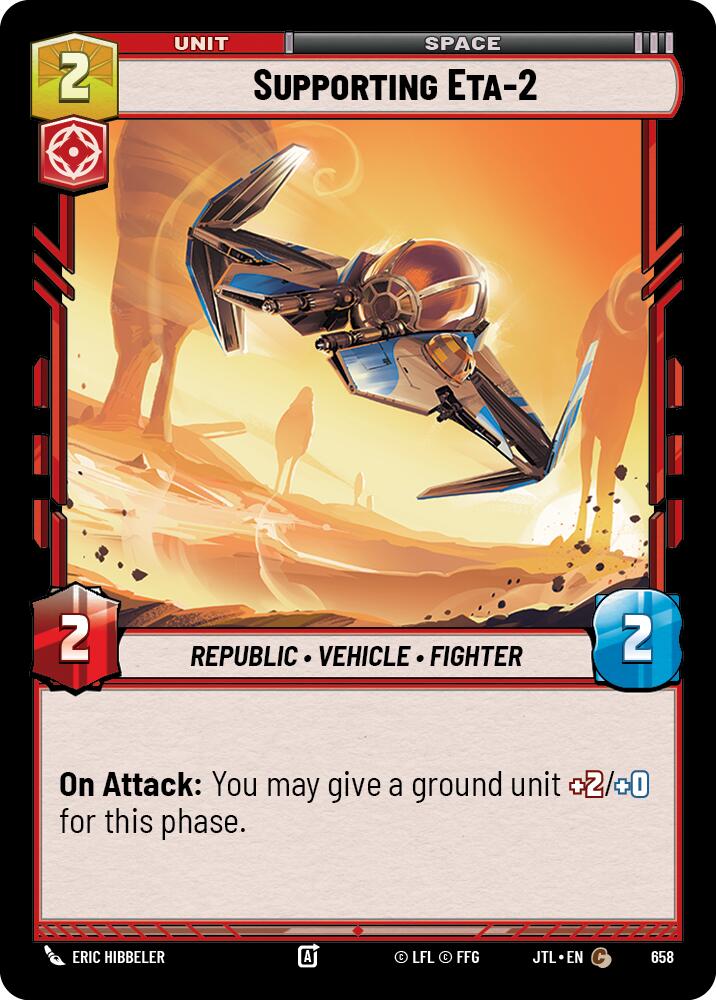 Star Wars: Unlimited: Supporting Eta-2 (Foil) card image