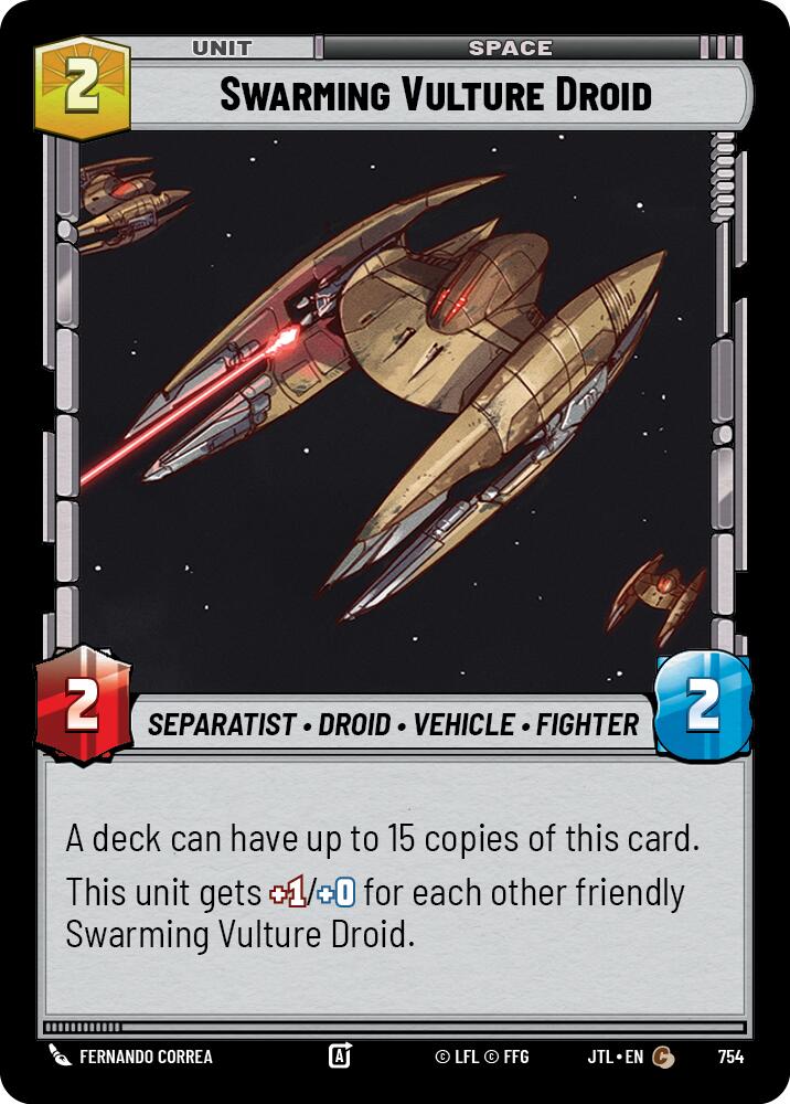 Star Wars: Unlimited: Swarming Vulture Droid (Foil) card image