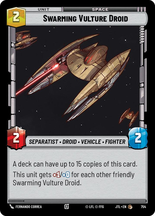 Star Wars: Unlimited: Swarming Vulture Droid (Foil) card image