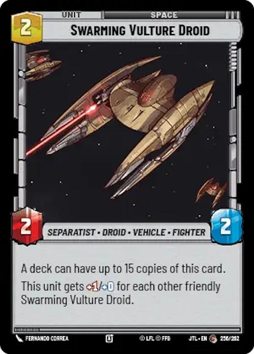 Star Wars: Unlimited: Swarming Vulture Droid card image