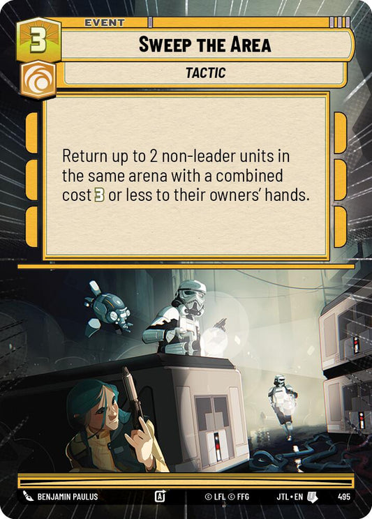 Star Wars: Unlimited: Sweep the Area (Hyperspace) card image