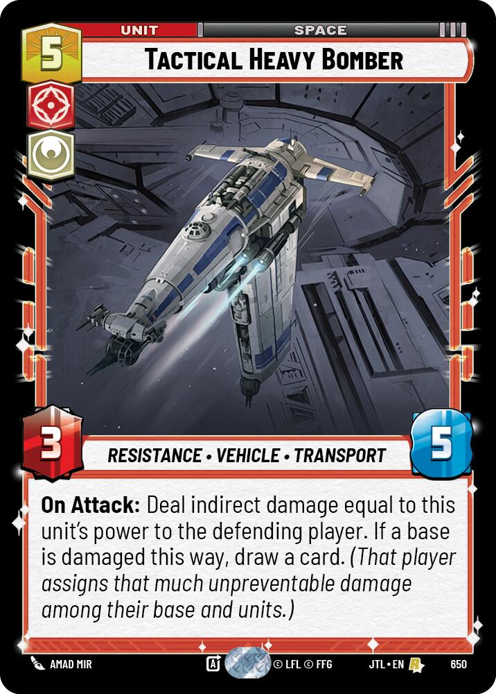 Star Wars: Unlimited: Tactical Heavy Bomber (Foil) card image