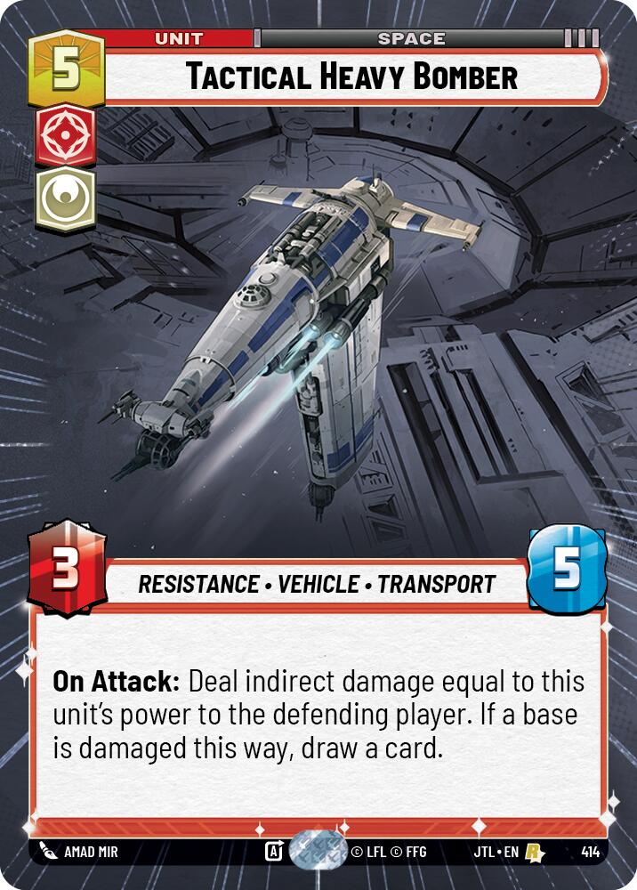 Star Wars: Unlimited: Tactical Heavy Bomber (Hyperspace) card image