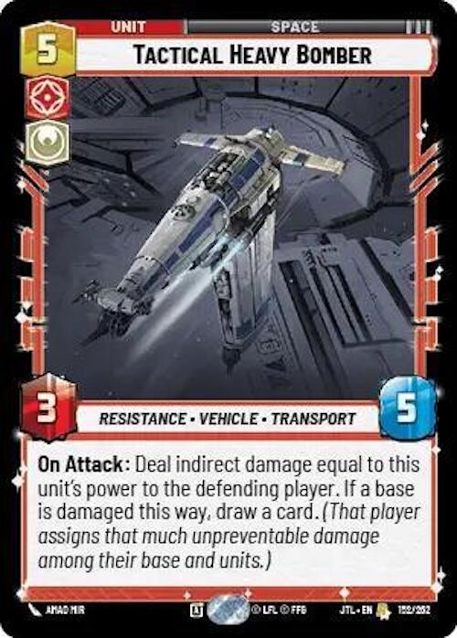 Star Wars: Unlimited: Tactical Heavy Bomber card image