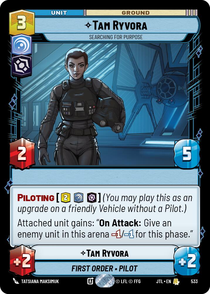 Star Wars: Unlimited: Tam Ryvora - Searching For Purpose (Foil) card image