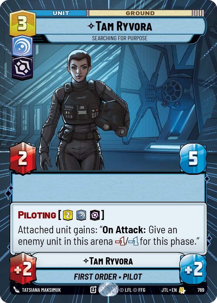 Star Wars: Unlimited: Tam Ryvora - Searching For Purpose (Hyperspace Foil) card image