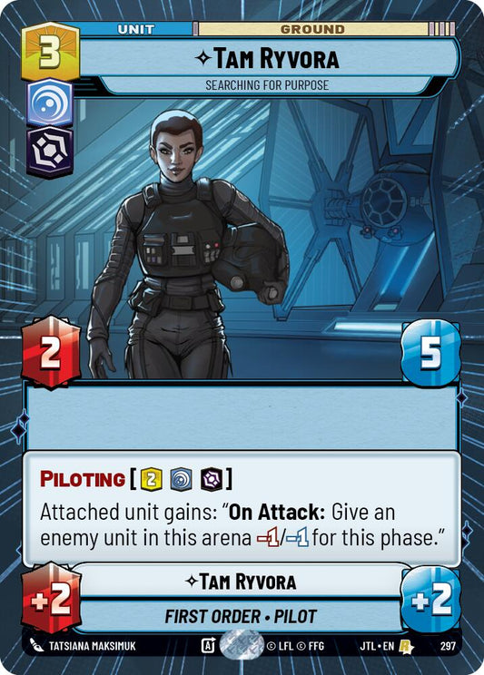 Star Wars: Unlimited: Tam Ryvora - Searching For Purpose (Hyperspace) card image