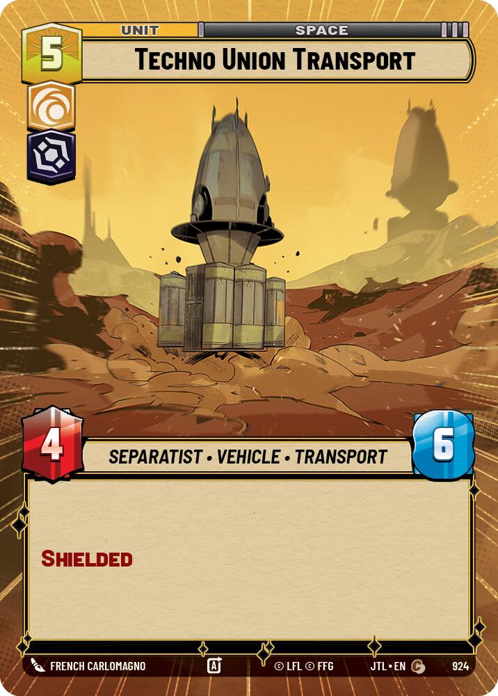 Star Wars: Unlimited: Techno Union Transport (Hyperspace Foil) card image