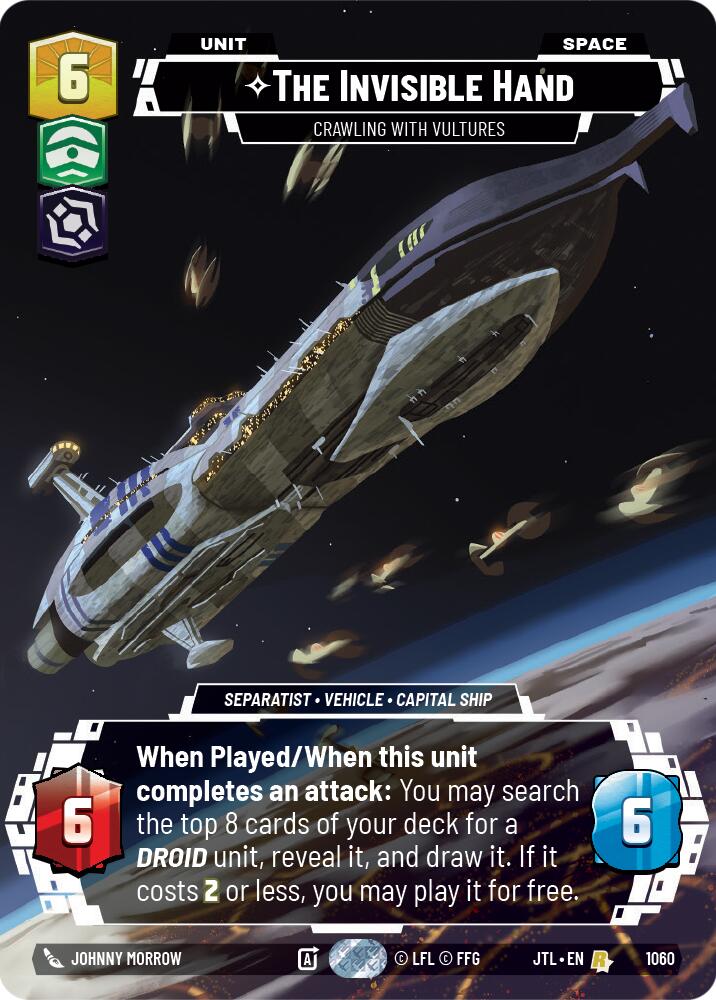 Star Wars: Unlimited: The Invisible Hand - Crawling With Vultures (Prestige Foil) card image