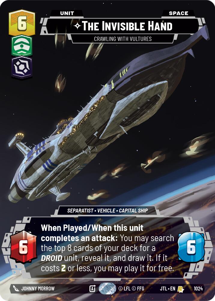 Star Wars: Unlimited: The Invisible Hand - Crawling With Vultures (Prestige) card image