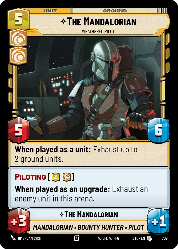 Star Wars: Unlimited: The Mandalorian - Weathered Pilot (Foil) card image