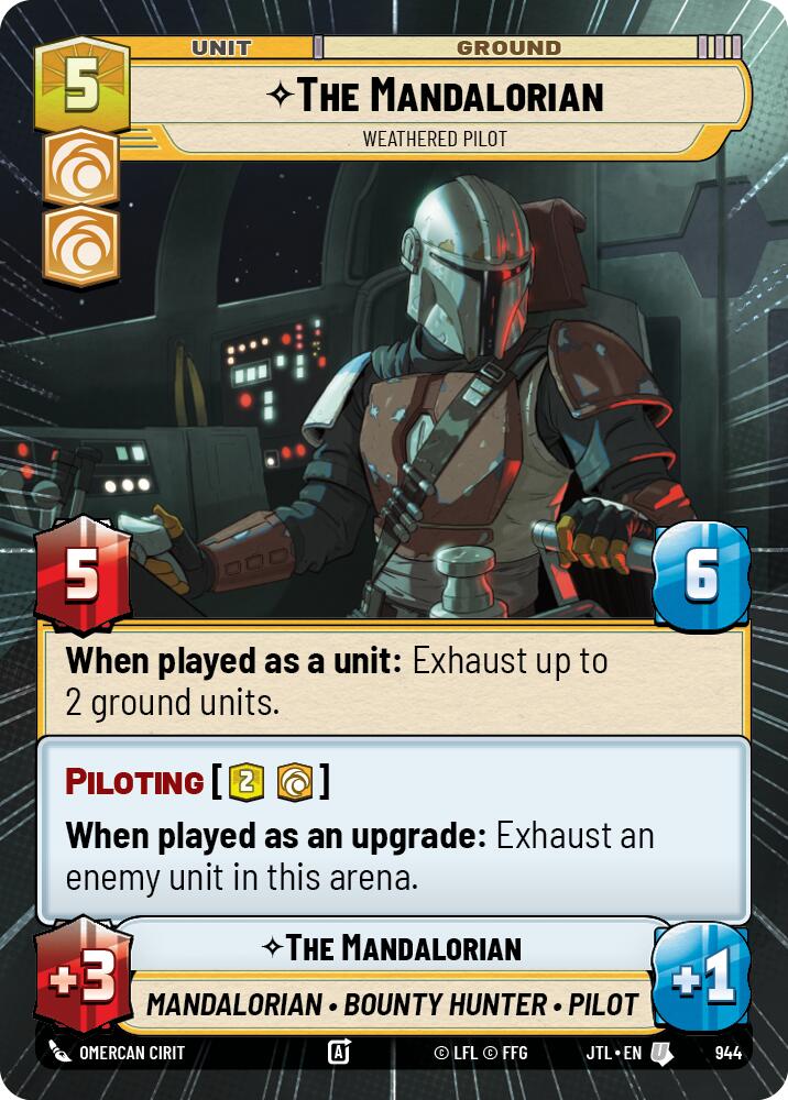 Star Wars: Unlimited: The Mandalorian - Weathered Pilot (Hyperspace Foil) card image