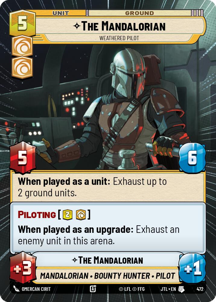 Star Wars: Unlimited: The Mandalorian - Weathered Pilot (Hyperspace) card image