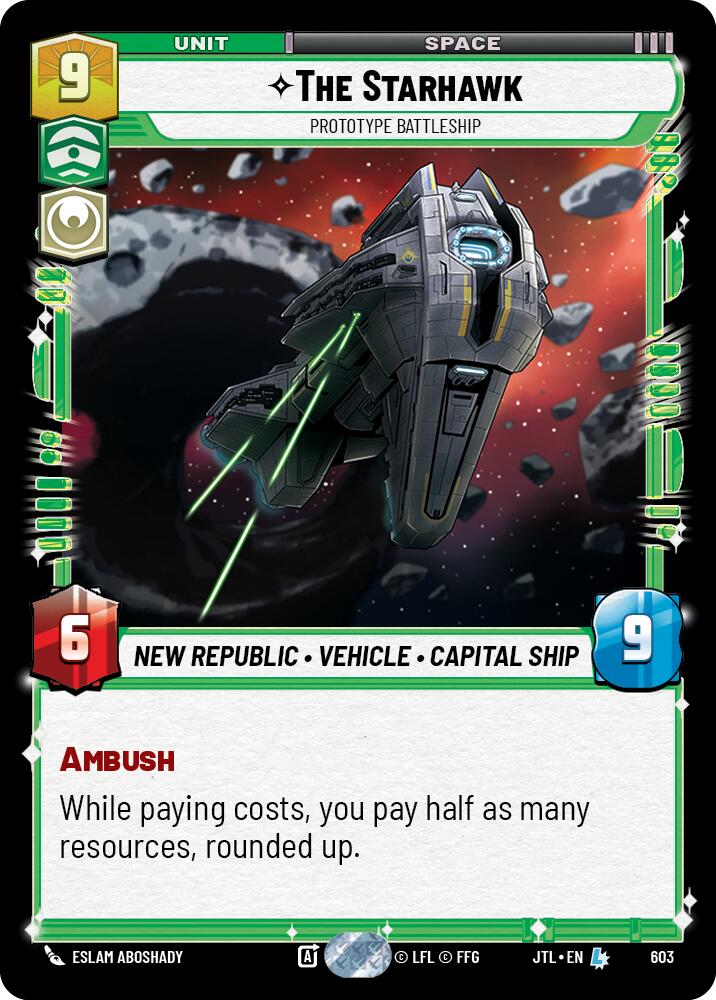 Star Wars: Unlimited: The Starhawk - Prototype Battleship (Foil) card image