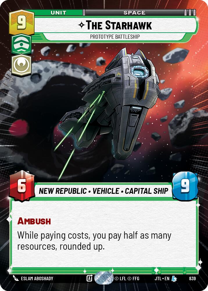 Star Wars: Unlimited: The Starhawk - Prototype Battleship (Hyperspace Foil) card image