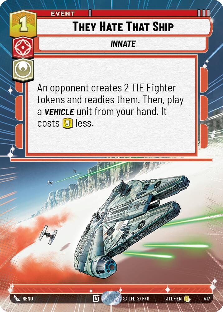 Star Wars: Unlimited: They Hate That Ship (Hyperspace) card image