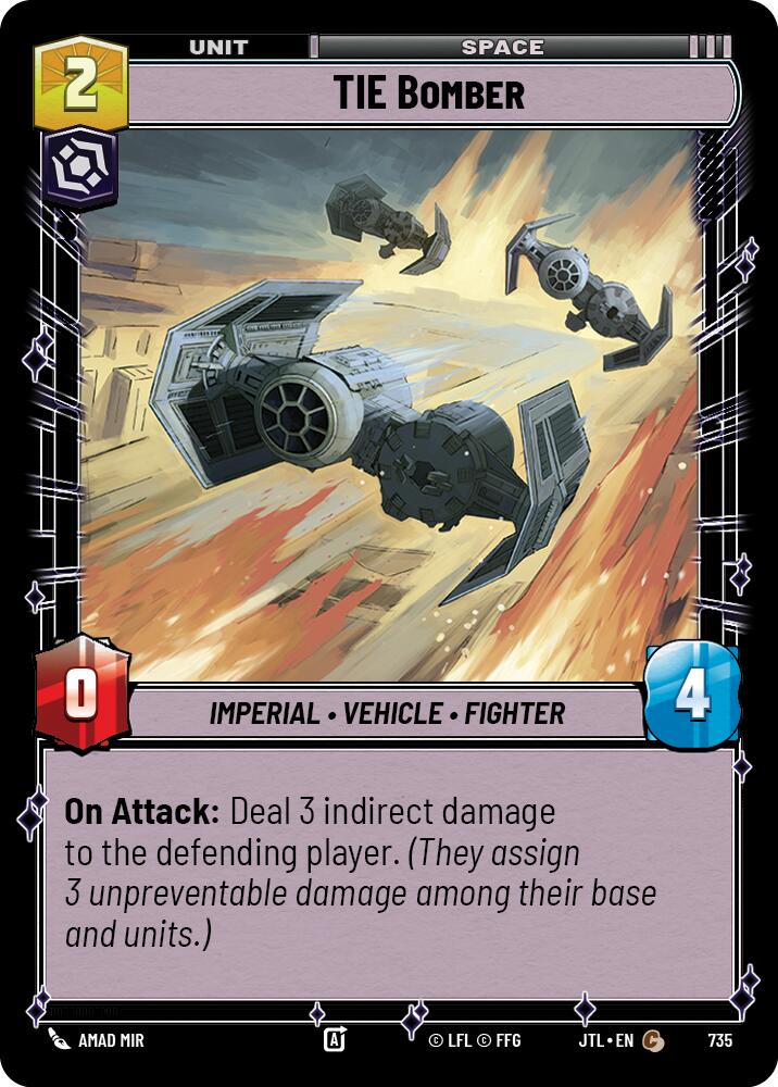 Star Wars: Unlimited: TIE Bomber (Foil) card image