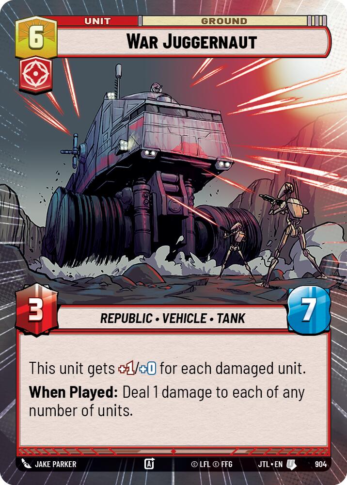 Star Wars: Unlimited: War Juggernaut (Hyperspace Foil) card image