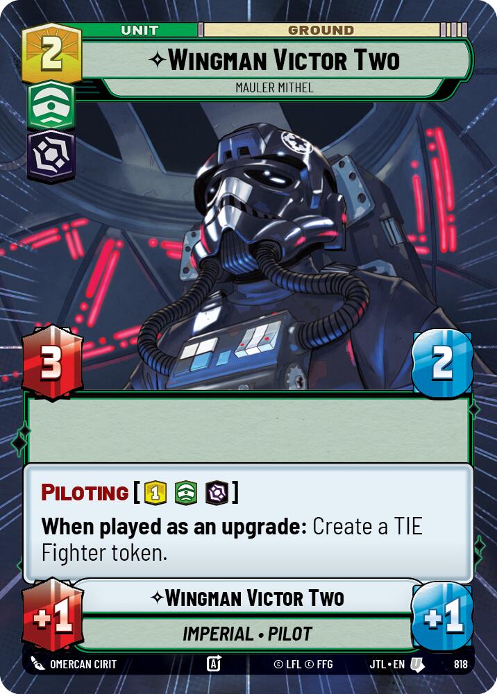 Star Wars: Unlimited: Wingman Victor Two - Mauler Mithel (Hyperspace Foil) card image