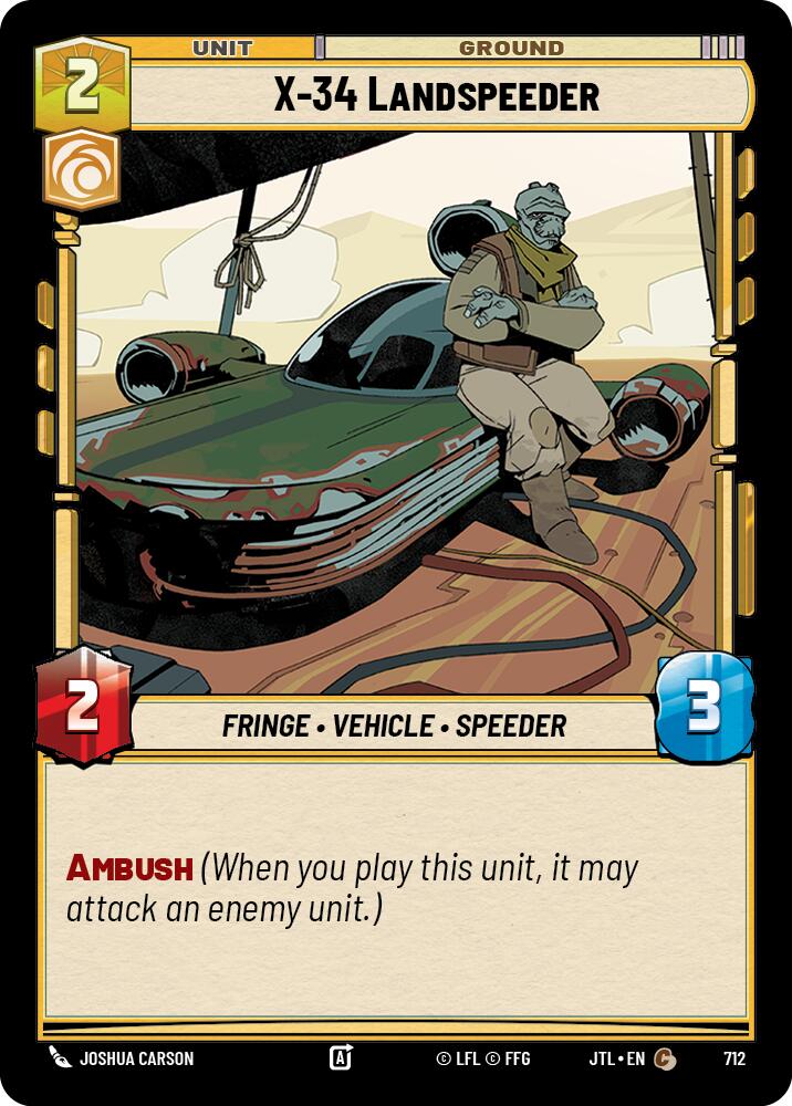 Star Wars: Unlimited: X-34 Landspeeder (Foil) card image