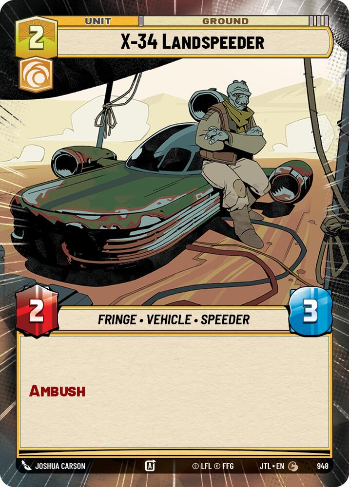 Star Wars: Unlimited: X-34 Landspeeder (Hyperspace Foil) card image