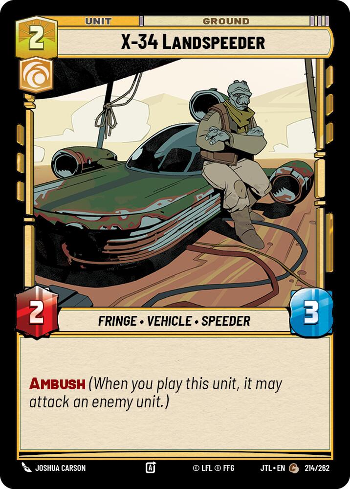 Star Wars: Unlimited: X-34 Landspeeder card image