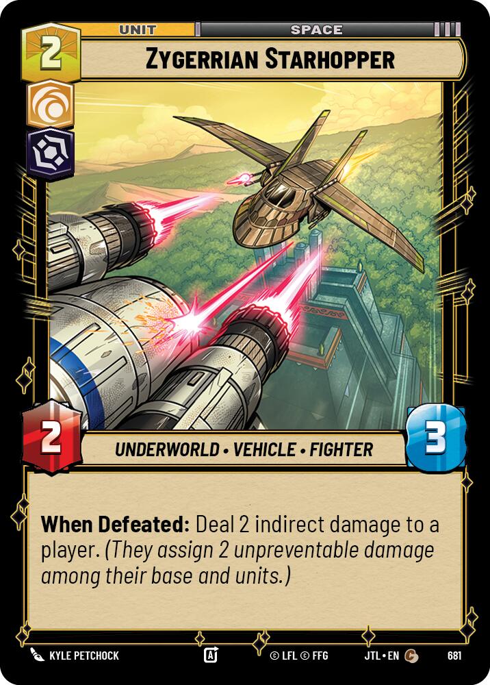 Star Wars: Unlimited: Zygerrian Starhopper (Foil) card image