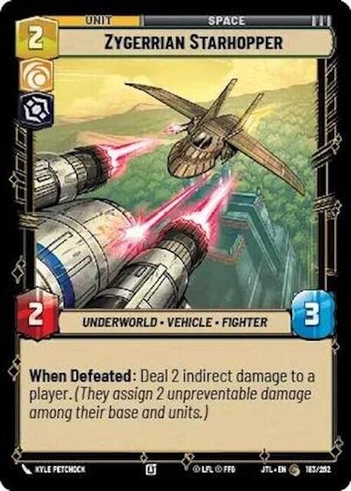 Star Wars: Unlimited: Zygerrian Starhopper card image