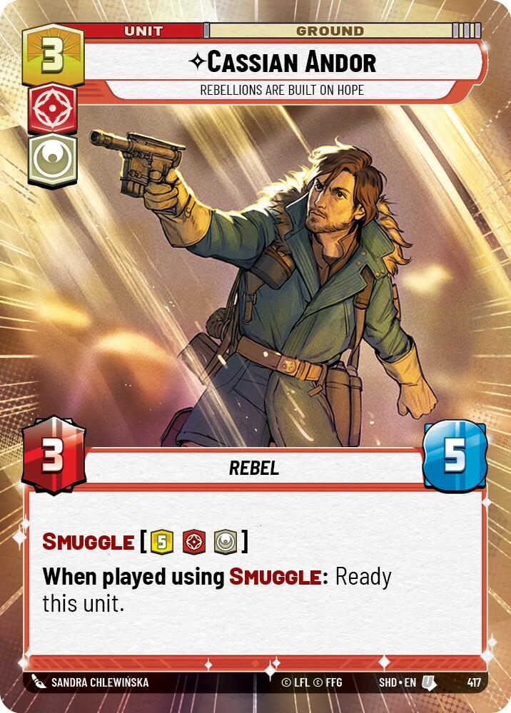 Star Wars: Unlimited: Cassian Andor - Rebellions Are Built On Hope (Hyperspace) card image