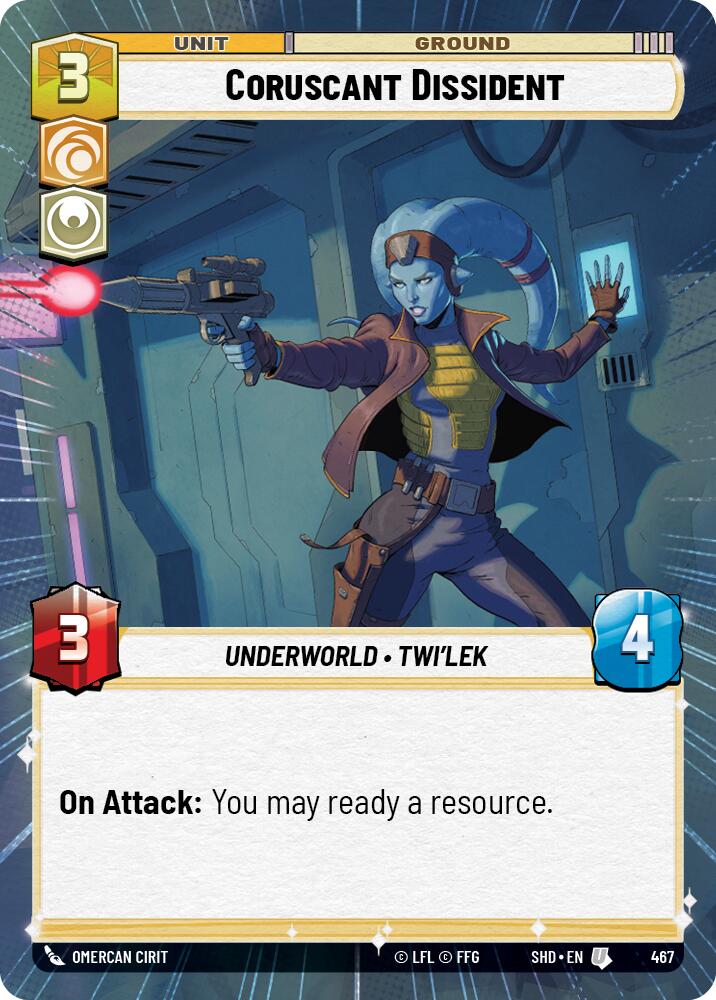 Star Wars: Unlimited: Coruscant Dissident (Hyperspace) card image