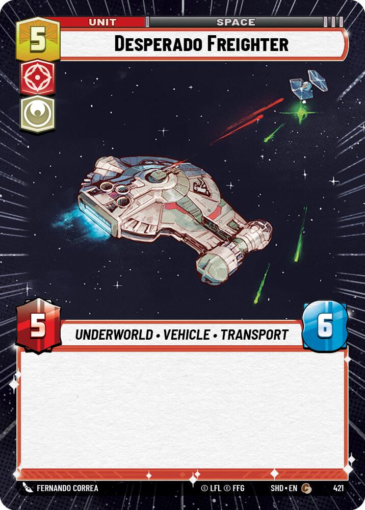 Star Wars: Unlimited: Desperado Freighter (Hyperspace) card image