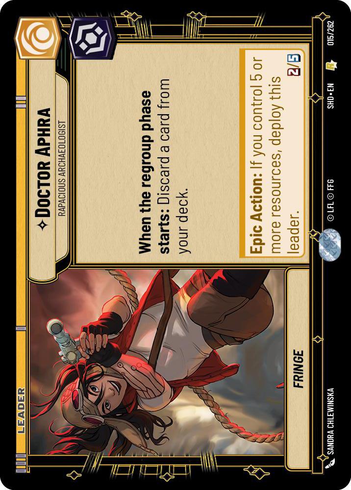 Star Wars: Unlimited: Doctor Aphra - Rapacious Archaeologist card image