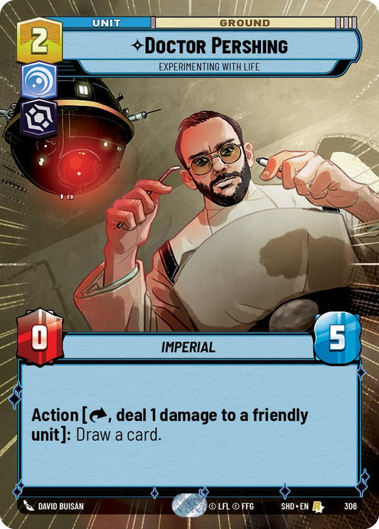 Star Wars: Unlimited: Doctor Pershing - Experimenting With Life (Hyperspace) card image