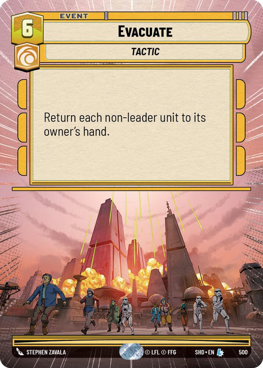 Star Wars: Unlimited: Evacuate (Hyperspace) card image