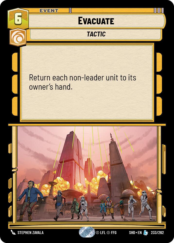 Star Wars: Unlimited: Evacuate card image