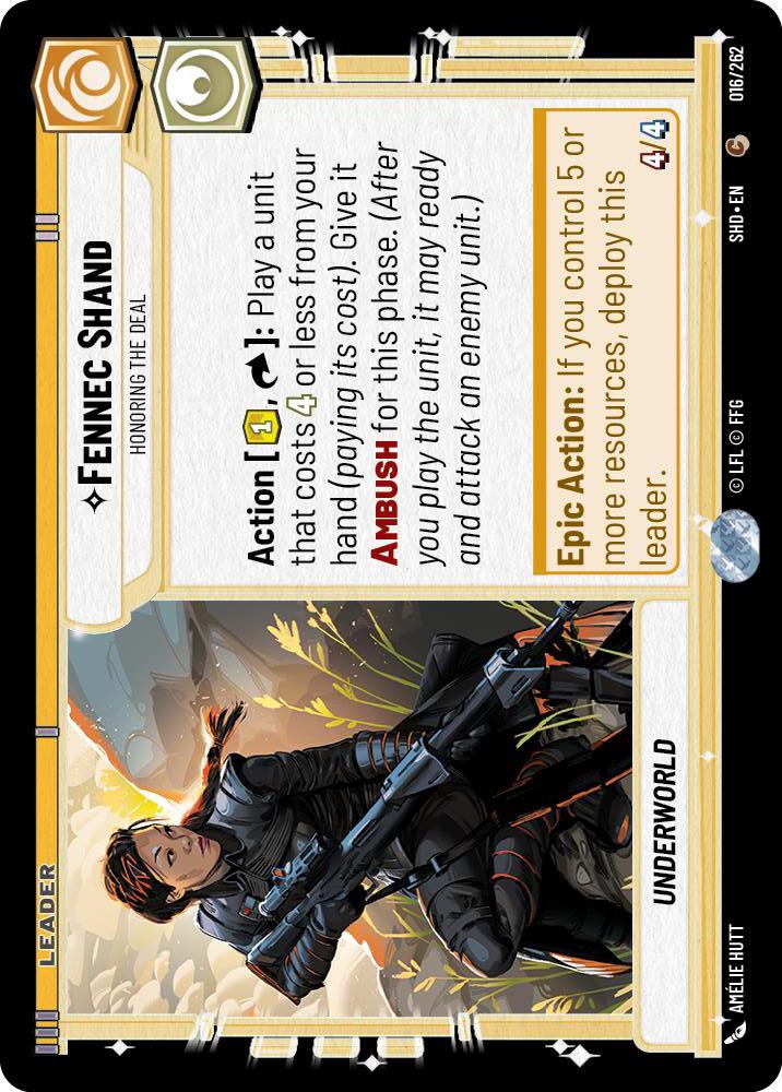 Star Wars: Unlimited: Fennec Shand - Honoring the Deal card image